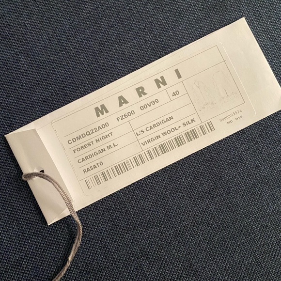 Marni dark green wool/silk cardigan - Picture 7 of 7